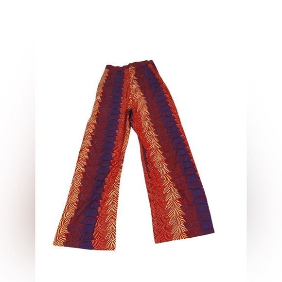 Anthropologie SIKA Abstract Wide Leg Trousers Size 2 Retail $200 Pants Cotton - Picture 2 of 9